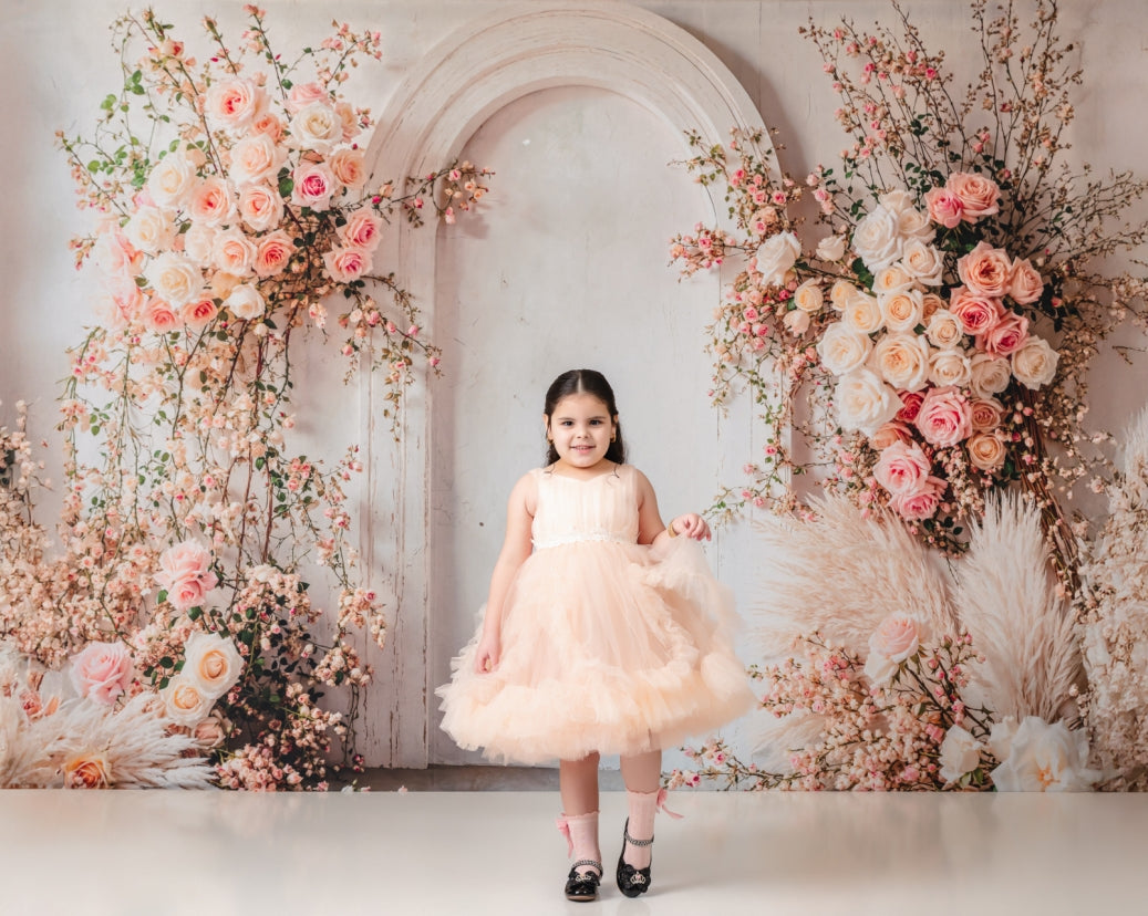 Kate Boho Spring Floral Arch Wedding Backdrop Designed by Emetselch - Kate Backdrop AU