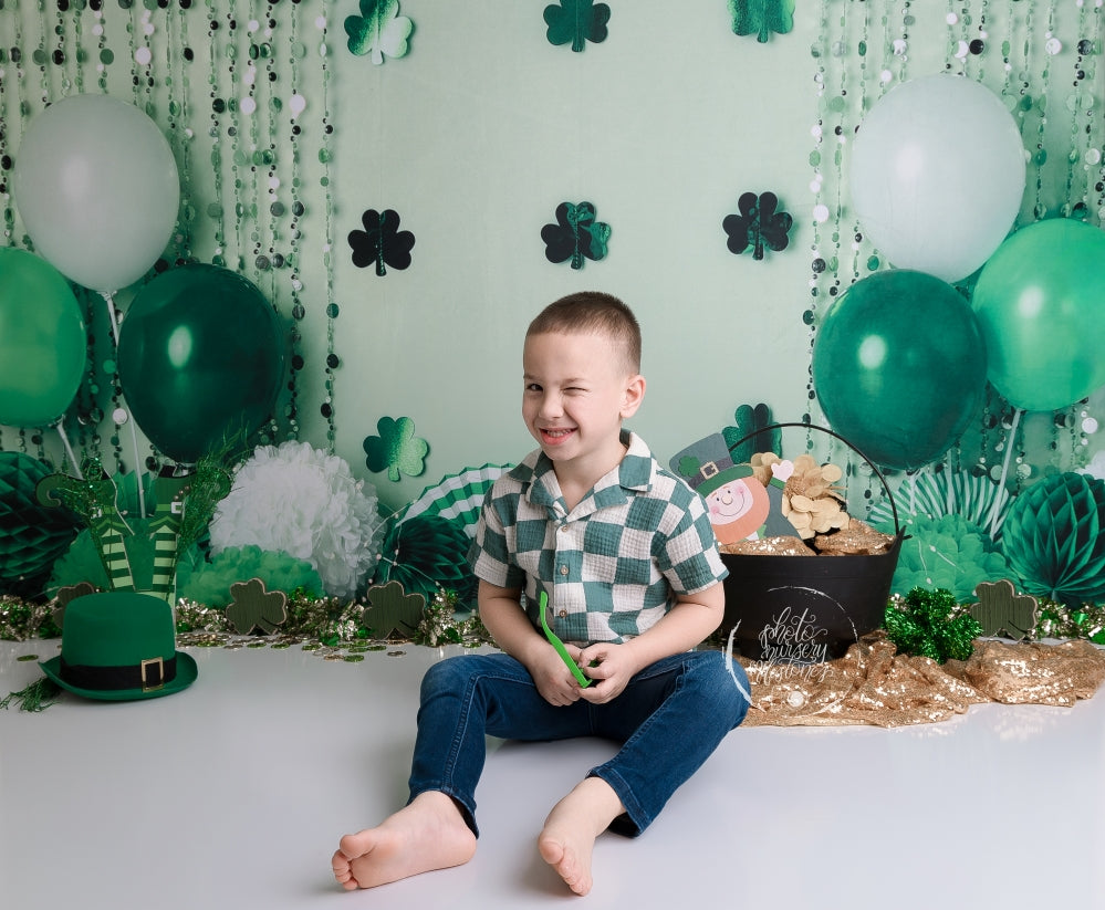 Kate St. Patrick's Day Shamrock Party Backdrop Designed by Mandy Ringe Photography - Kate Backdrop AU