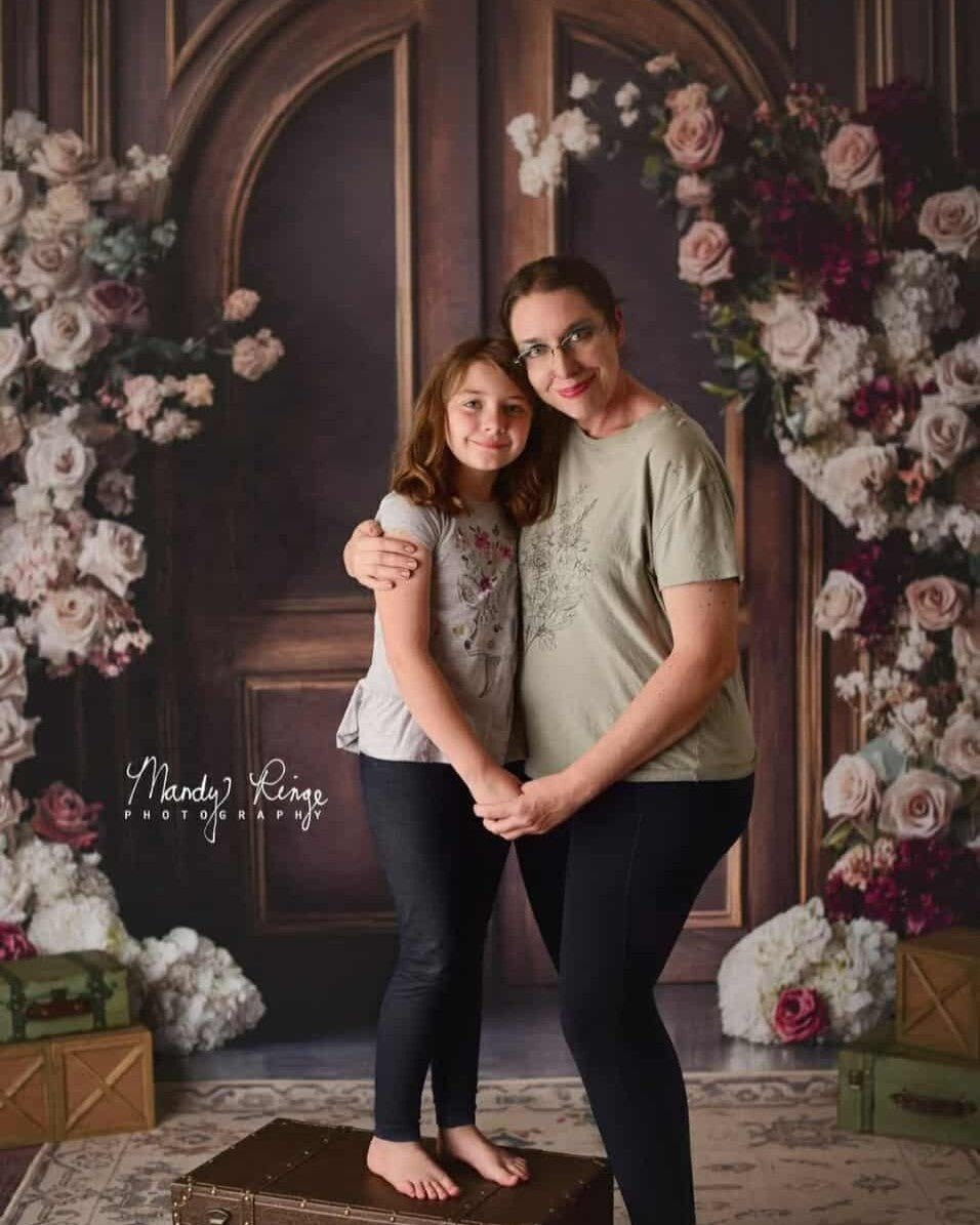 Kate Floral Arch Vintage Wood Door Backdrop Designed by Mini MakeBelieve - Kate Backdrop AU