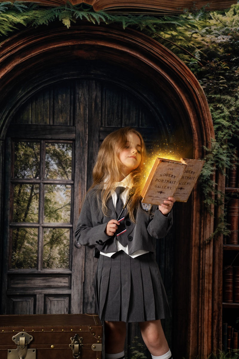 Kate Book Door Library Forest Backdrop Designed by Emetselch - Kate Backdrop AU