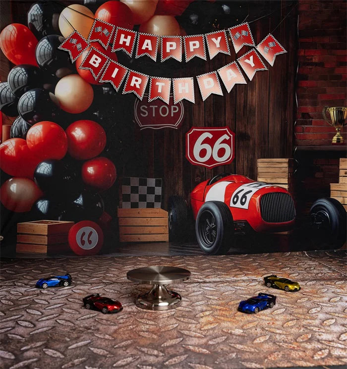 Kate Racing Happy Birthday Photo Kit - Kate Backdrop AU