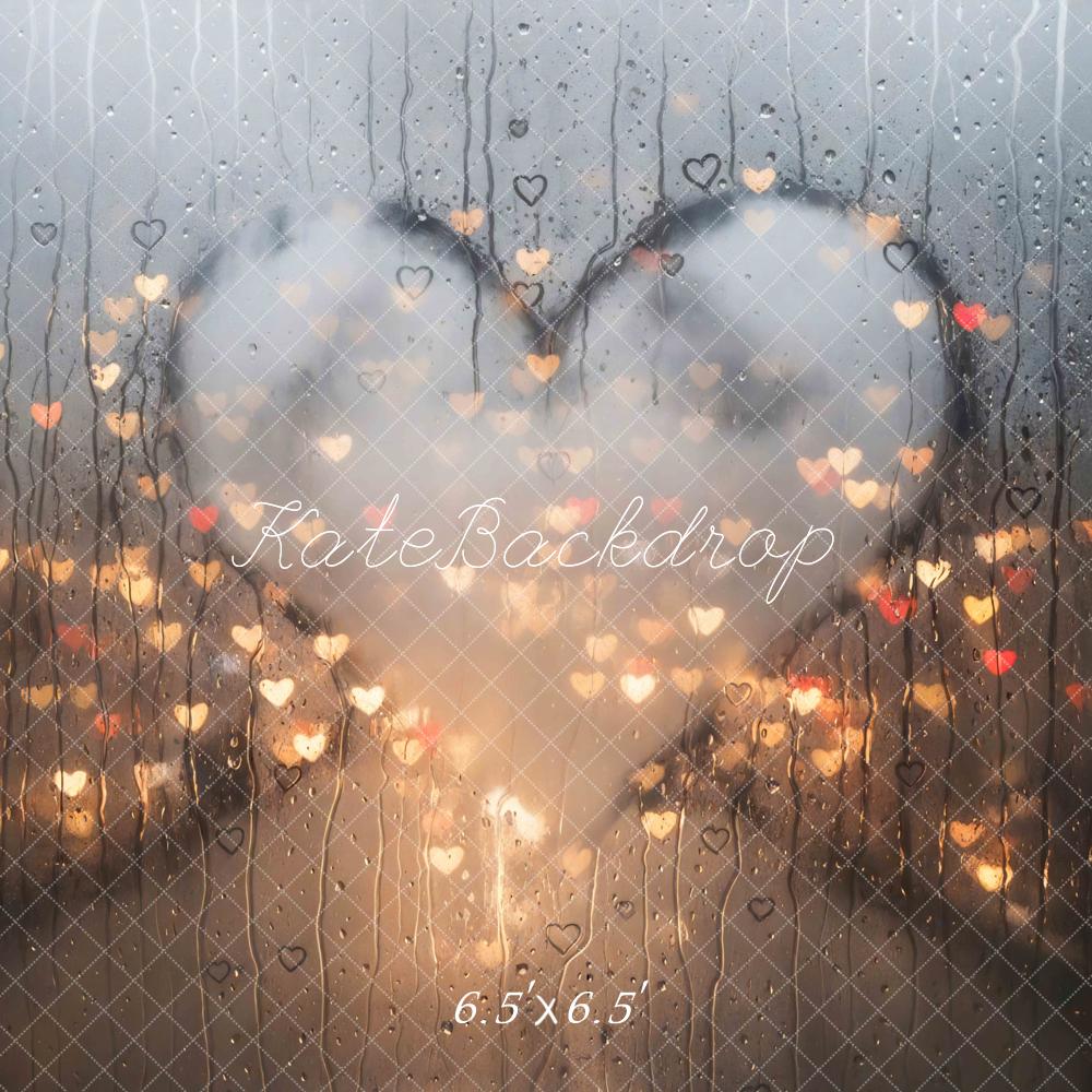 Kate Heart Bokeh Foggy Glass Backdrop Designed by Mini MakeBelieve - Kate Backdrop AU