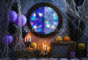 Kate Halloween Spider Web Backdrop Designed by Emetselch