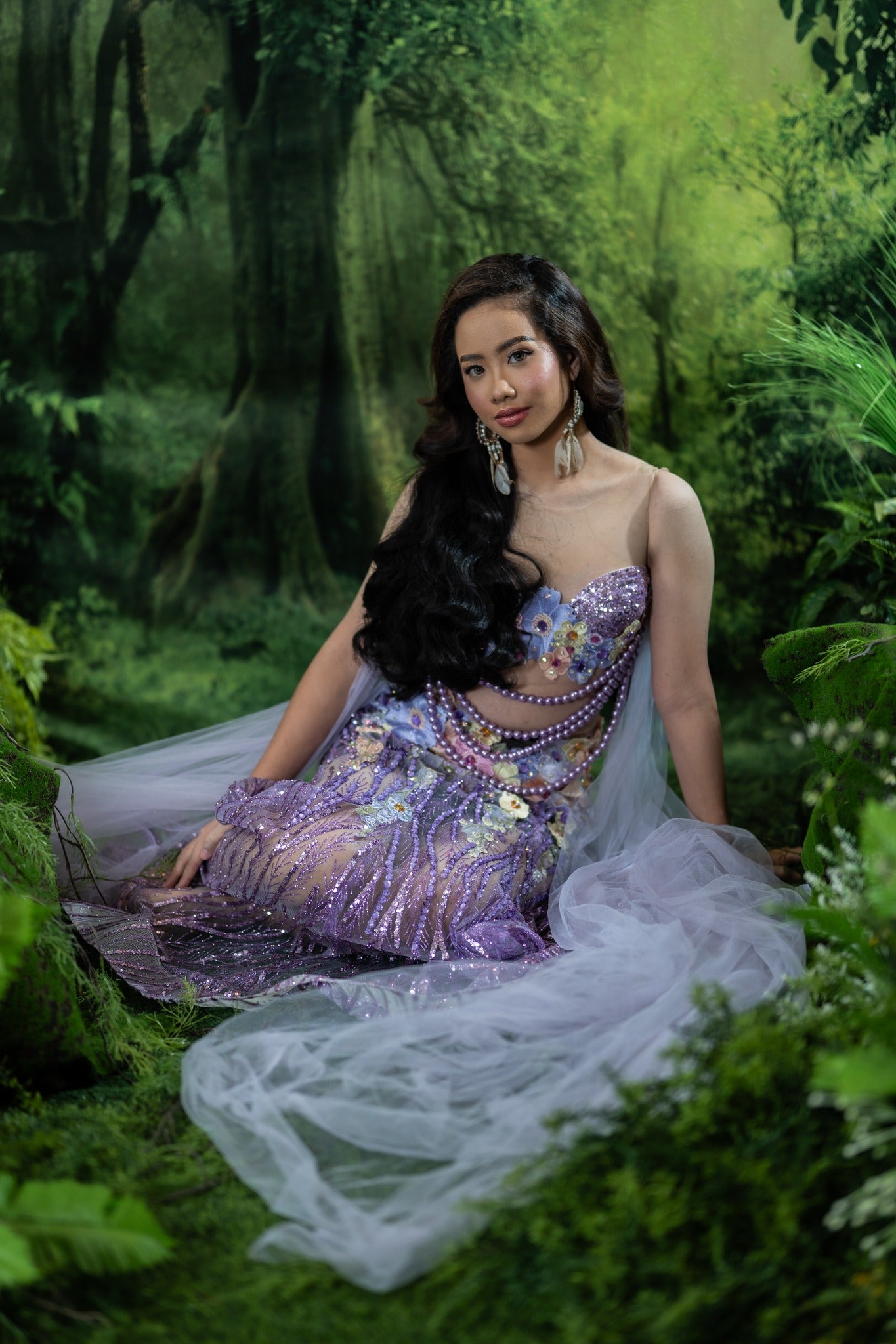Kate green spring forest photography Backdrops grassland foggy - Kate Backdrop AU