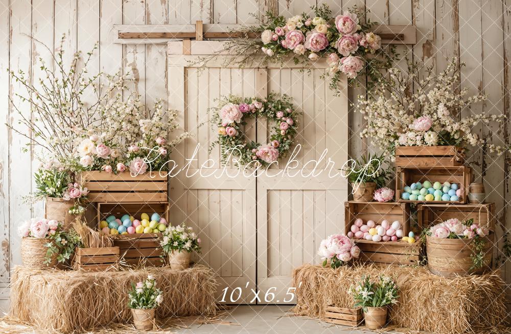 Kate Easter Eggs Door Crates Backdrop Designed by Emetselch