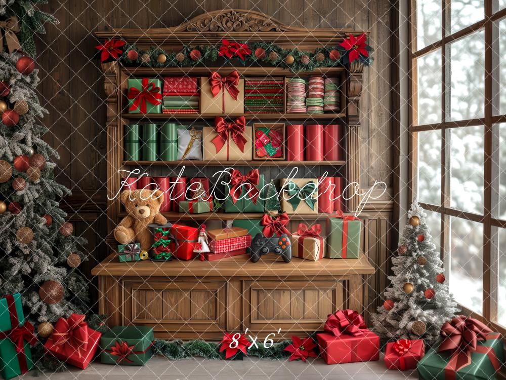 Kate Christmas Gift Cabinet Backdrop Designed by Mini MakeBelieve - Kate Backdrop AU