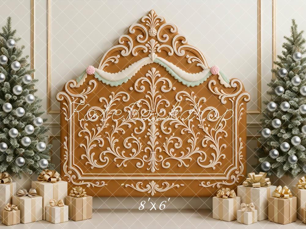 Kate Christmas Gingerbread Headboard Backdrop Designed by Mini MakeBelieve - Kate Backdrop AU
