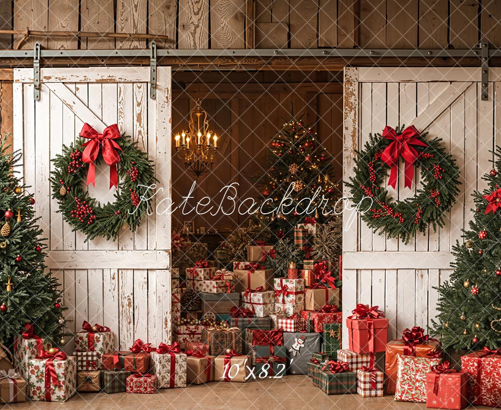 Kate Christmas Barn Door Backdrop Designed by Emetselch - Kate Backdrop AU