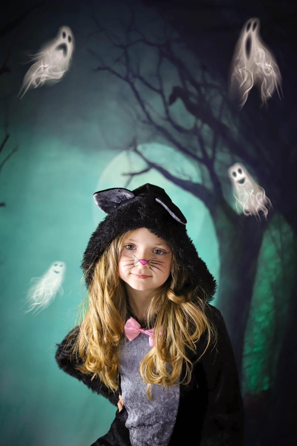 Kate Photography Fantastic Halloween Backdrops Forest Night Moon - Kate Backdrop AU