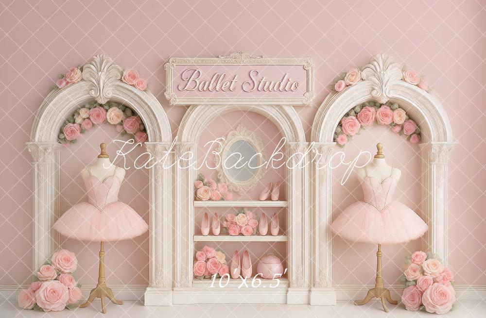 Kate Ballet Studio Pink Girl Backdrop Designed by Ashley Paul - Kate Backdrop AU