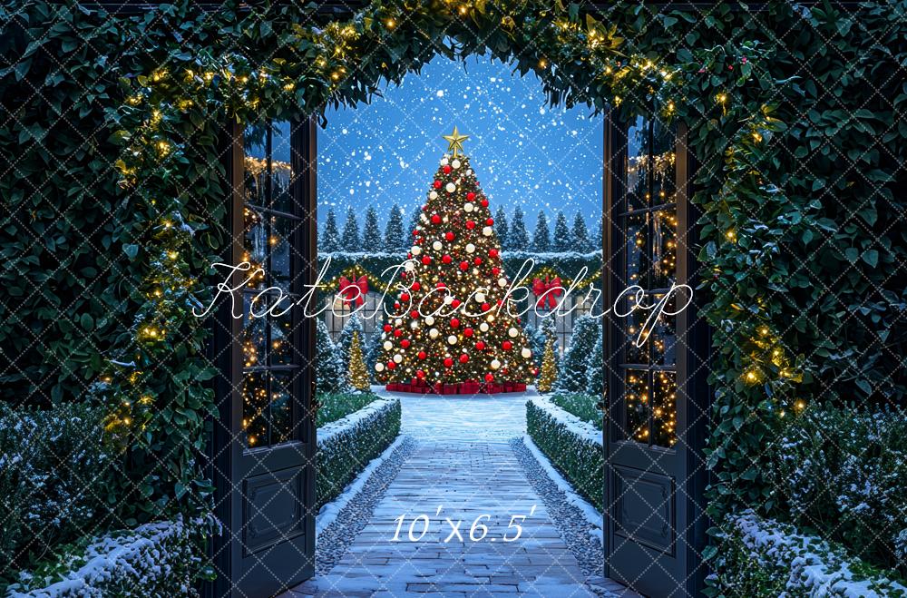 Kate Christmas Tree Snow Backdrop Designed by Mini MakeBelieve - Kate Backdrop AU