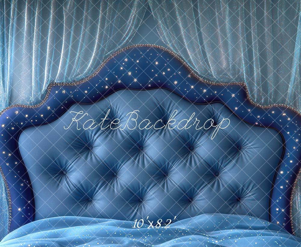 Lightning Deal Kate Blue Headboard Backdrop Designed by Mini MakeBelieve