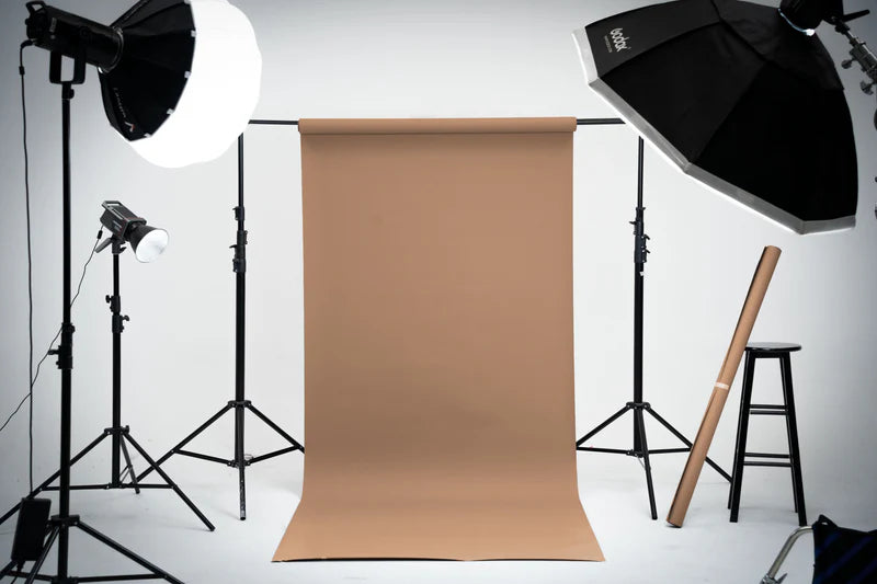 Kate Dark Beige Seamless Paper Backdrop for Photography