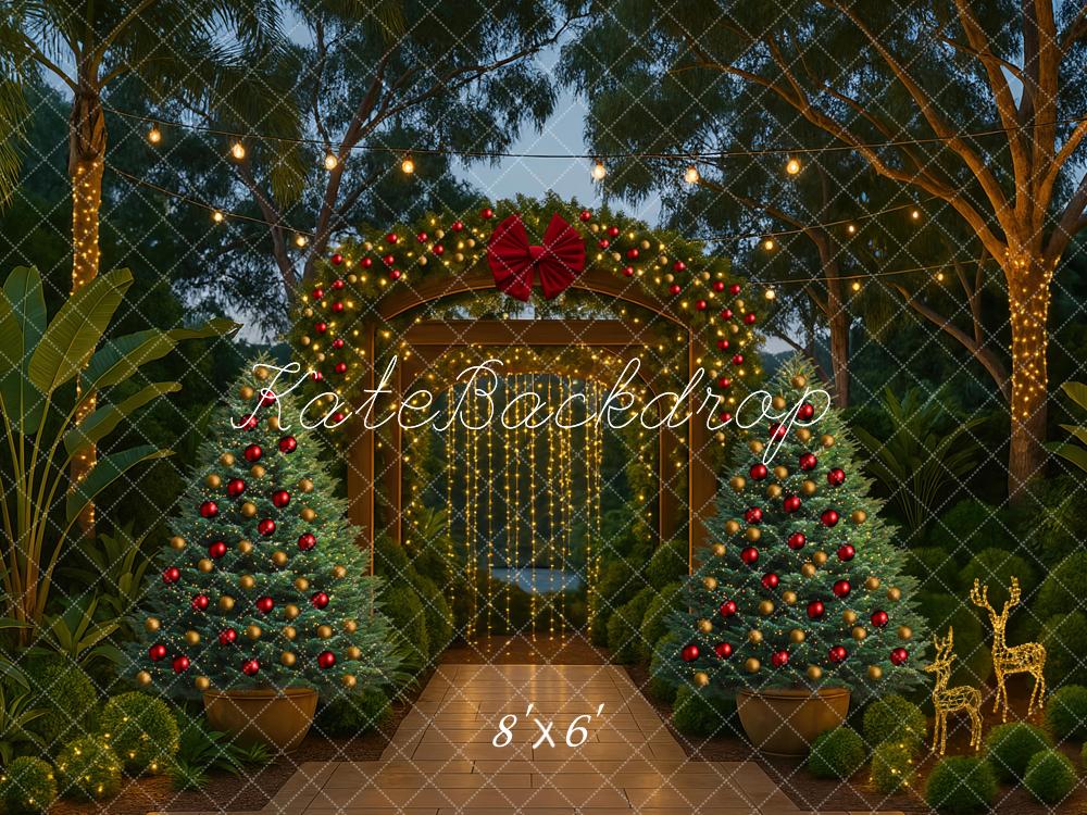 Kate Christmas Archway Trees Backdrop Designed by Mini MakeBelieve - Kate Backdrop AU