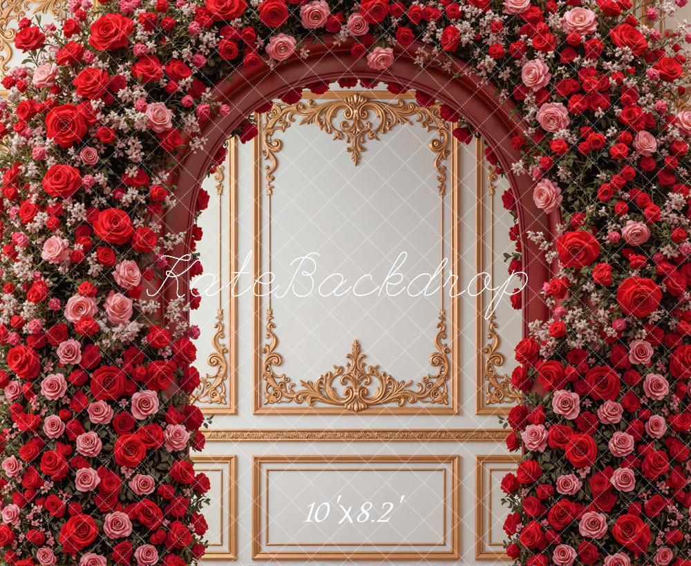 Kate Flower Arch Roses Wall Backdrop Designed by Mini MakeBelieve