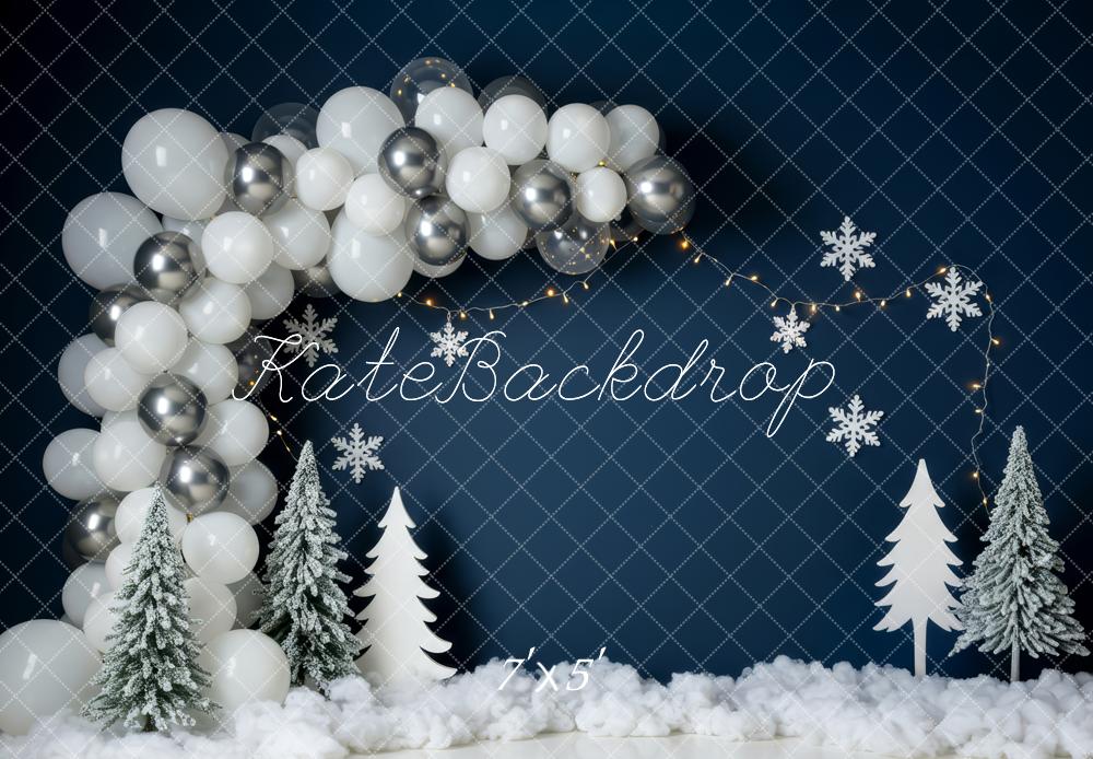 Kate Winter Snowflake Balloon Brithday Backdrop Designed by Patty Roberts