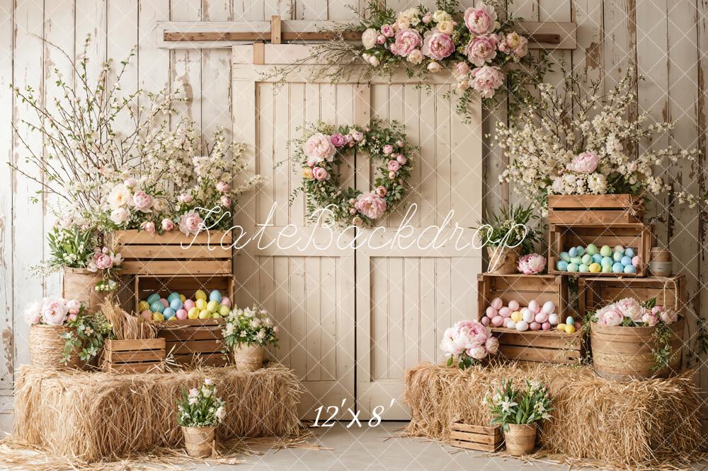 Kate Easter Eggs Door Crates Backdrop Designed by Emetselch