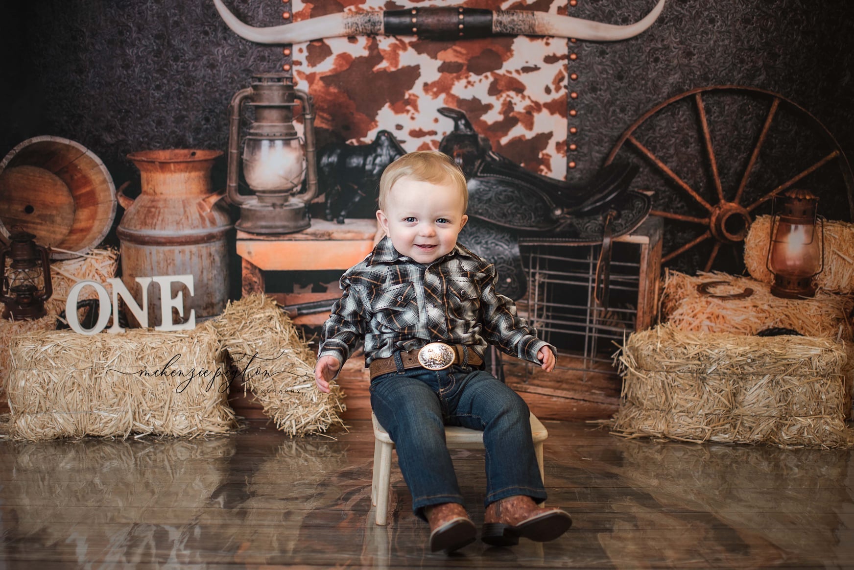 Kate Cowboy Fleece Backdrop Designed by Arica Kirby - Kate Backdrop AU