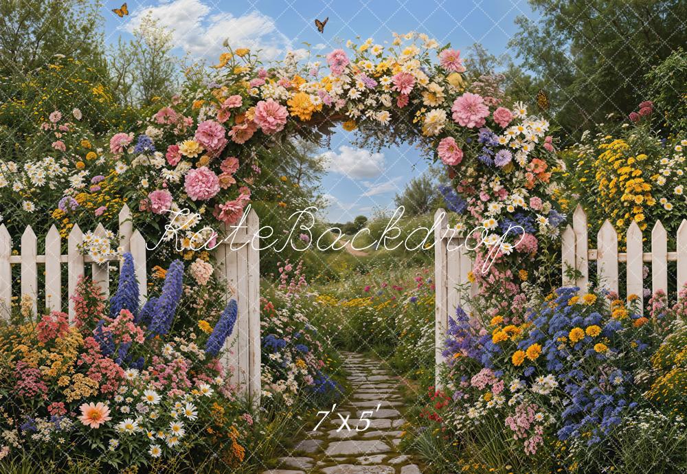 Kate Flower Arch Garden Path Backdrop Designed by Emetselch