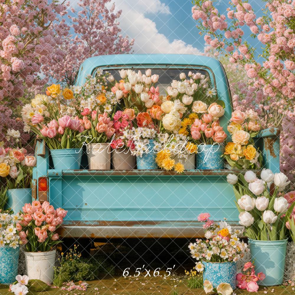 Kate Truck Flower Blossoms Backdrop Designed by Chain