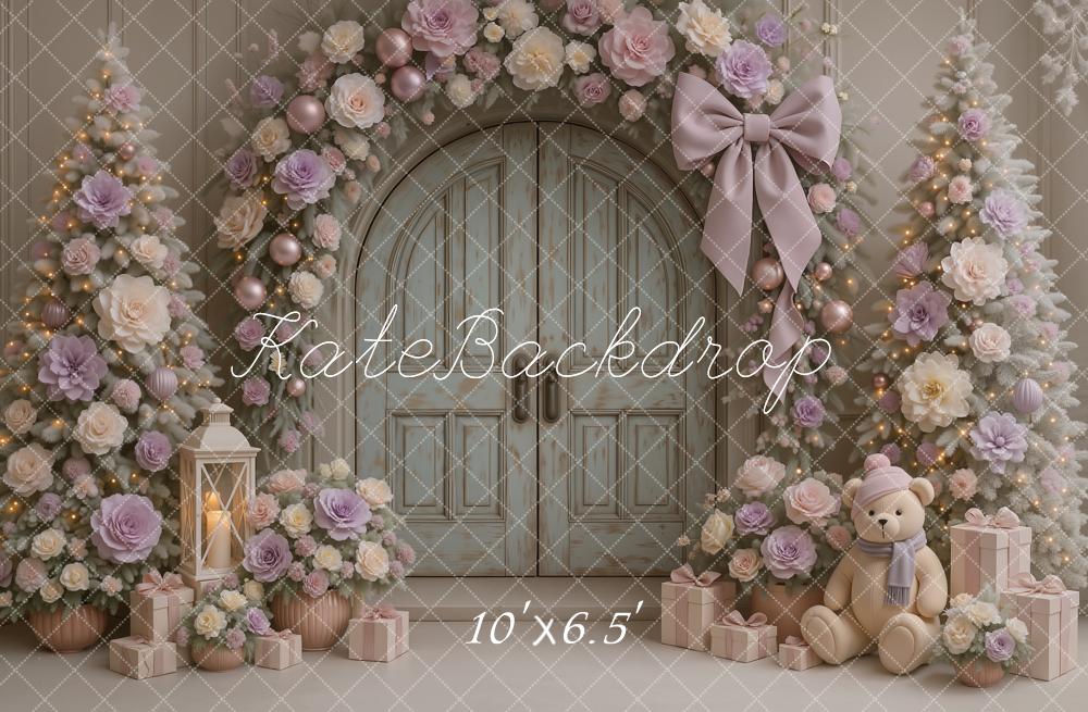 Kate Flower Arch Door Teddy Bear Backdrop Designed by Ashley Paul