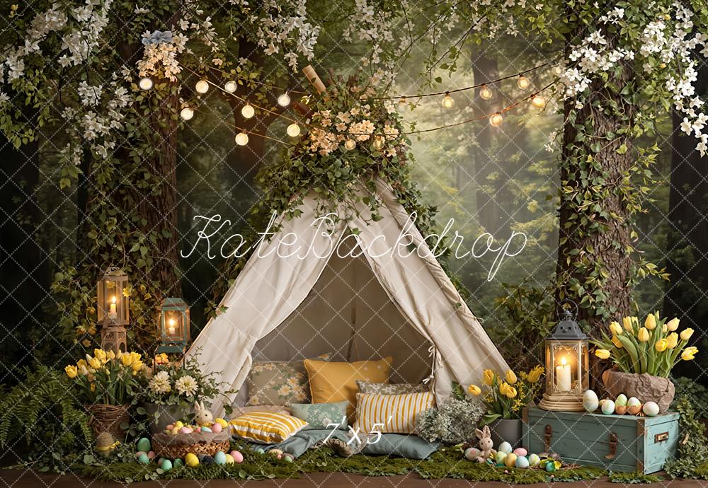 Kate Easter Bunny Tent Forest Backdrop Designed by Emetselch