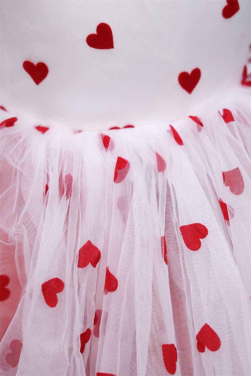 Kate Valentine's Day Heart Mesh Kids Dress for Photography - Kate Backdrop AU