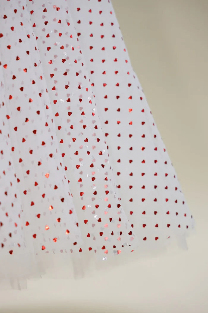 Kate Valentine's Day Heart Sequin Bow Kids Dress for Photography - Kate Backdrop AU