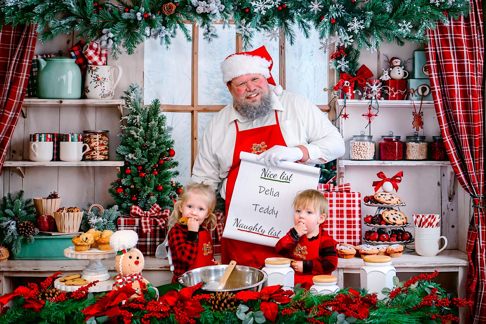 Kate Christmas Kitchen Backdrop Designed by Emetselch - Kate Backdrop AU