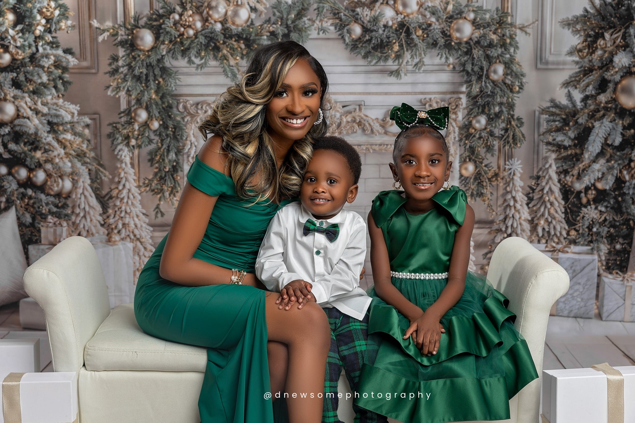 Kate Christmas White Vintage Brick Fireplace Room Set(8ftx8ft&10ftx8ft&8ftx10ft) - Kate Backdrop AU