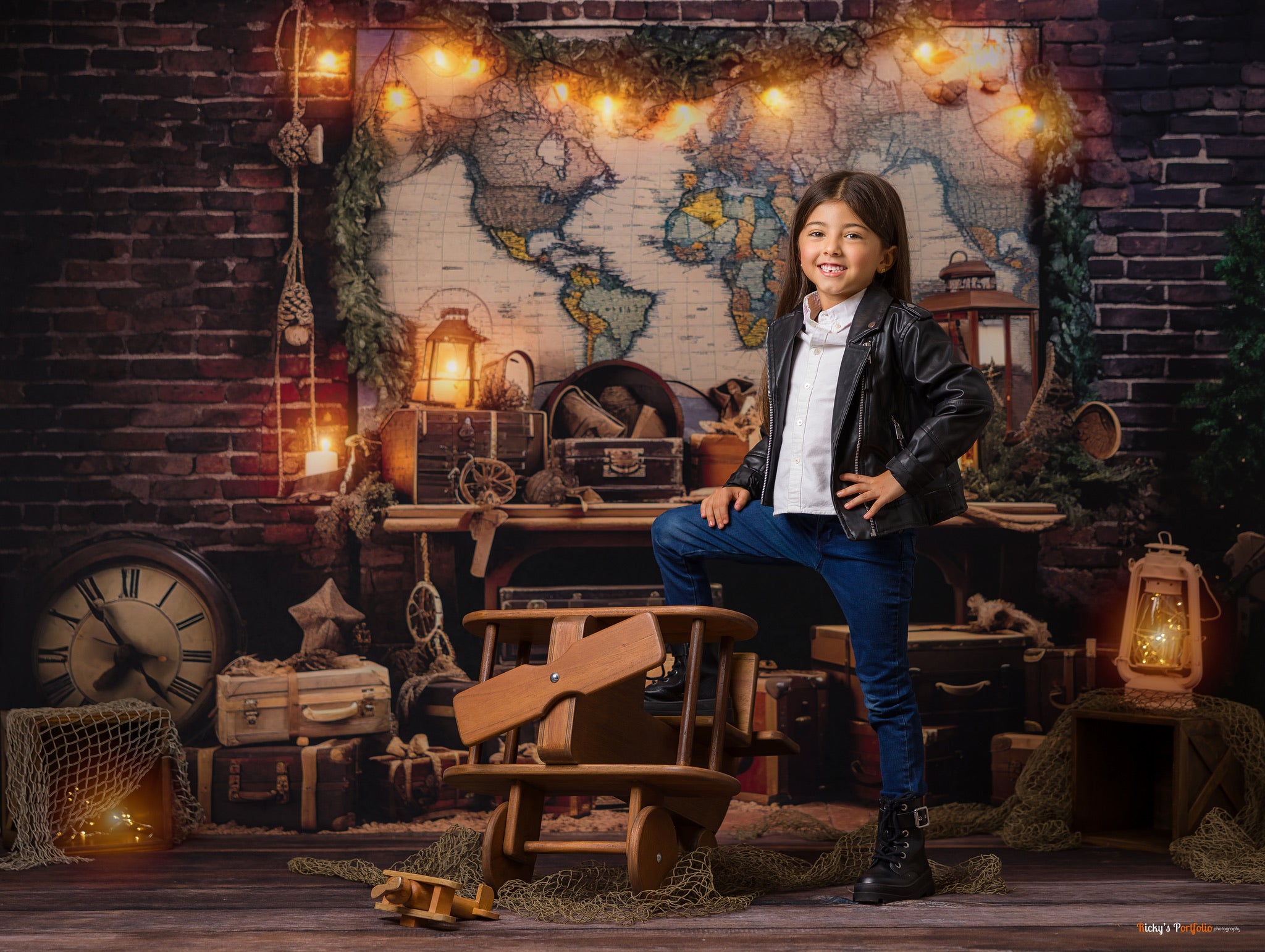 Kate Travel the World Map Backdrop Designed by Emetselch - Kate Backdrop AU