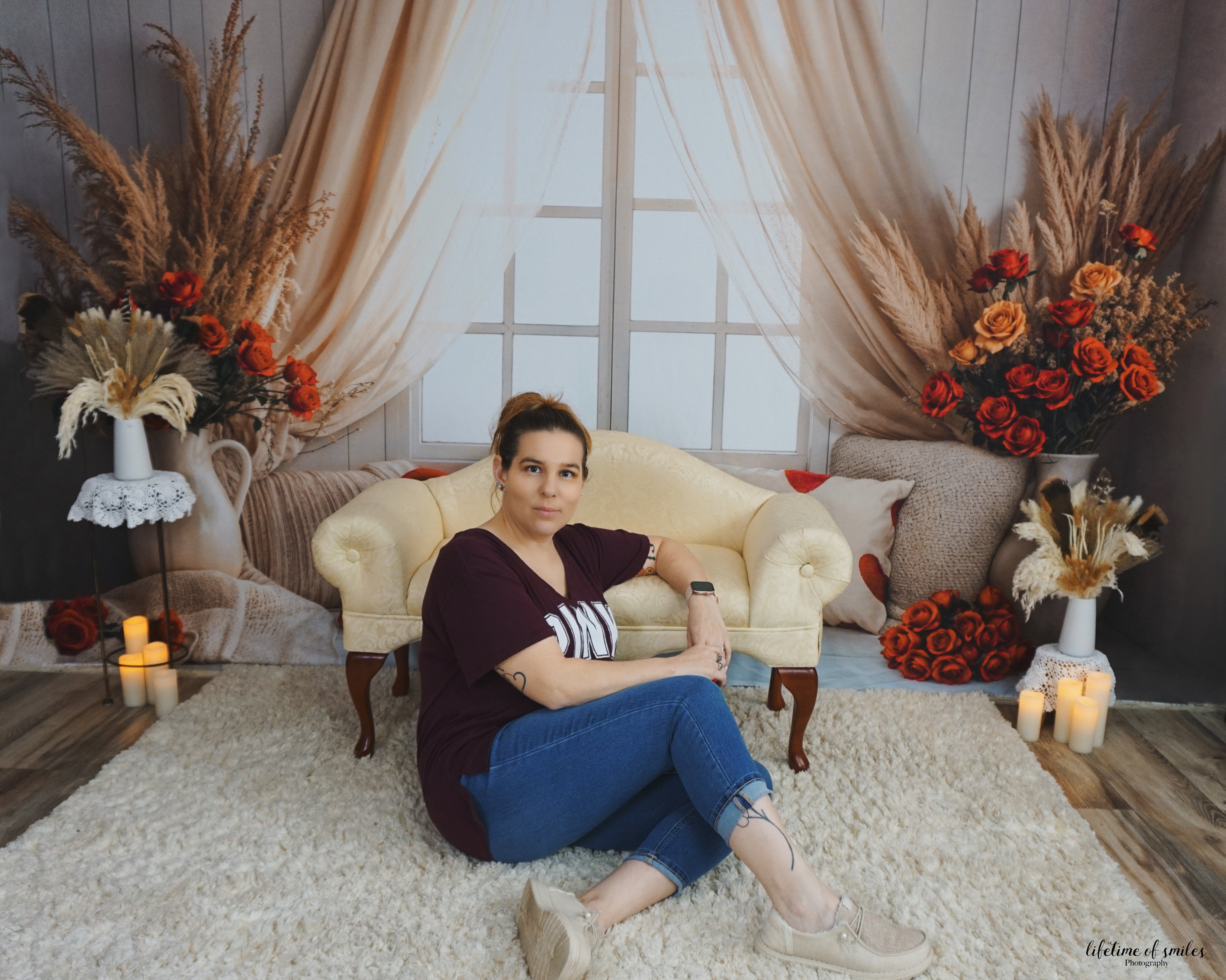 Kate Valentine Boho Curtain Window Backdrop Designed by Emetselch - Kate Backdrop AU