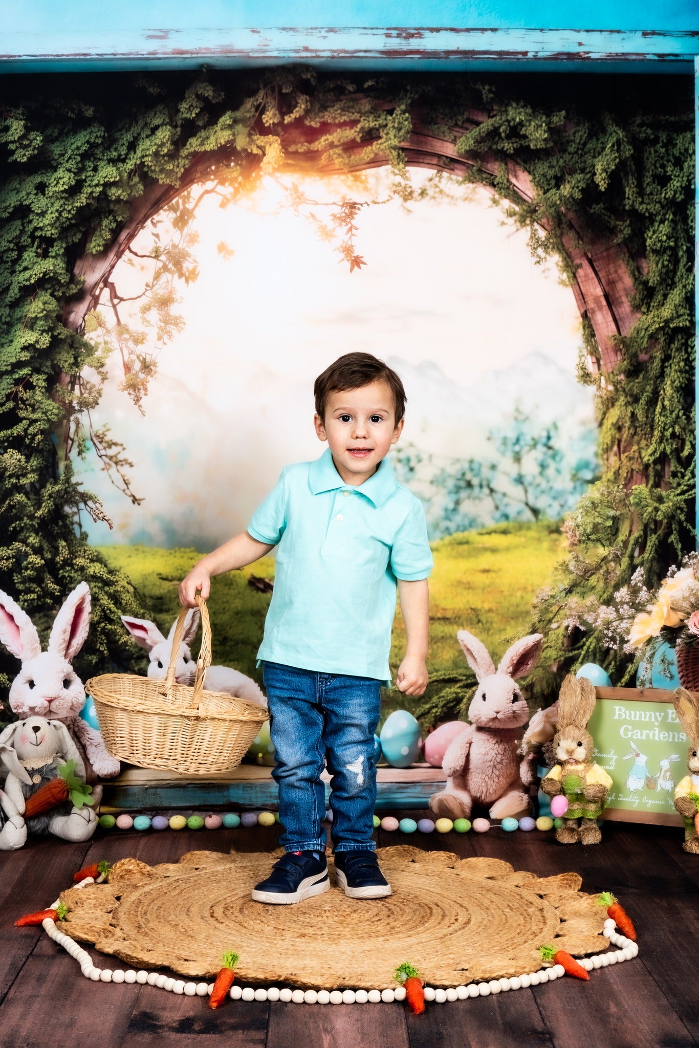 Kate Easter Bunny Window View Backdrop for Photography - Kate Backdrop AU