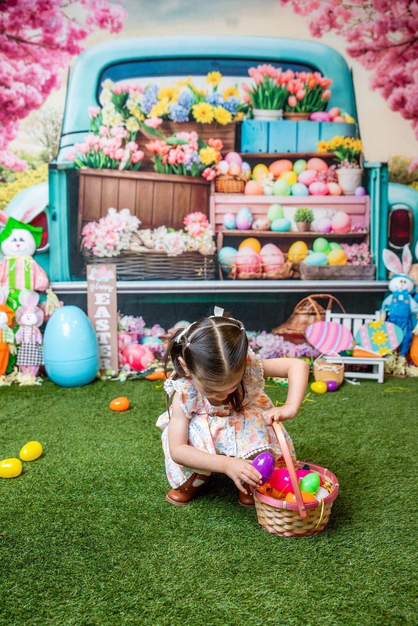 Kate Easter Flower Truck Backdrop Designed by Emetselch - Kate Backdrop AU