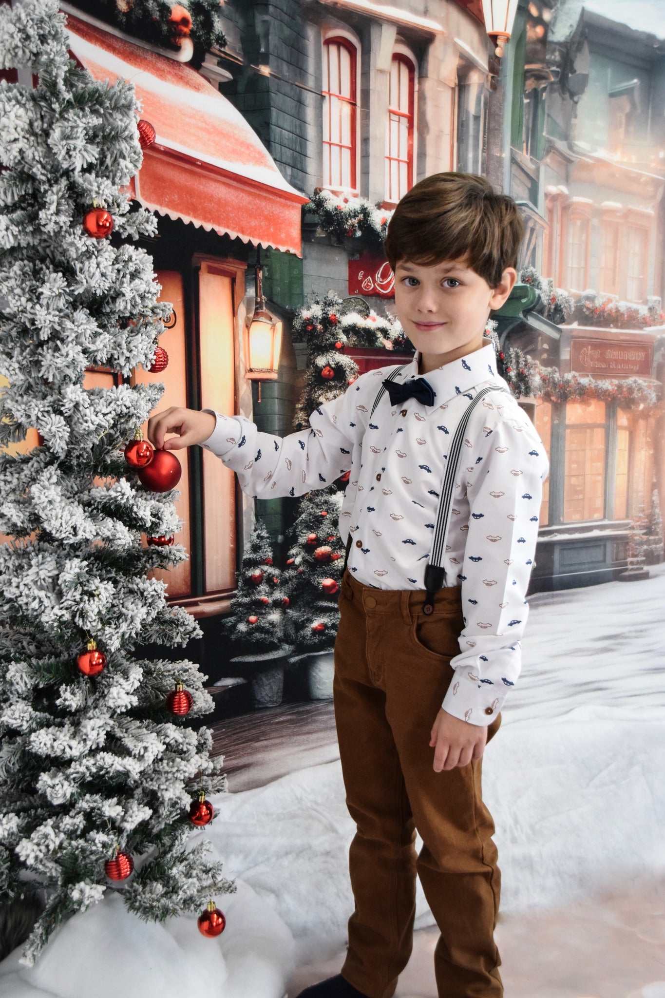 Kate Christmas Store Street Corner Backdrop for Photography - Kate Backdrop AU