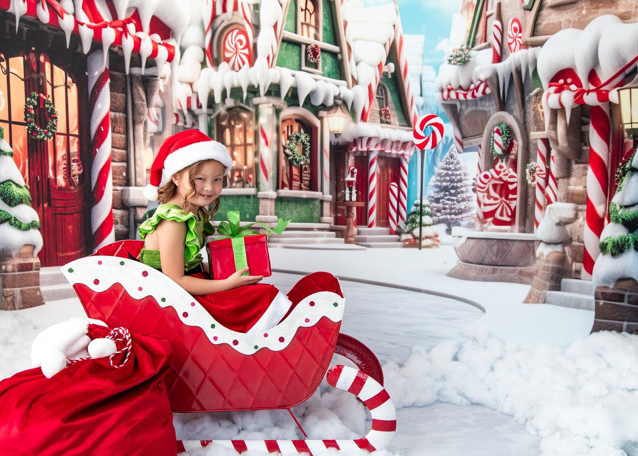 Kate Winter Christmas Town Backdrop Designed by Emetselch - Kate Backdrop AU