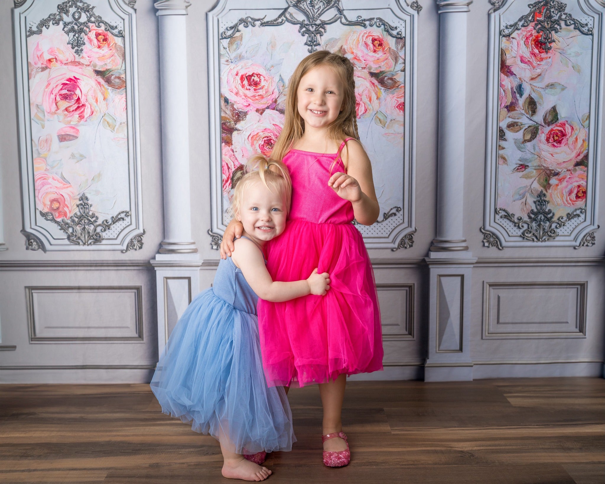 Kate White Vintage Floral Wall Backdrop for Photography - Kate Backdrop AU