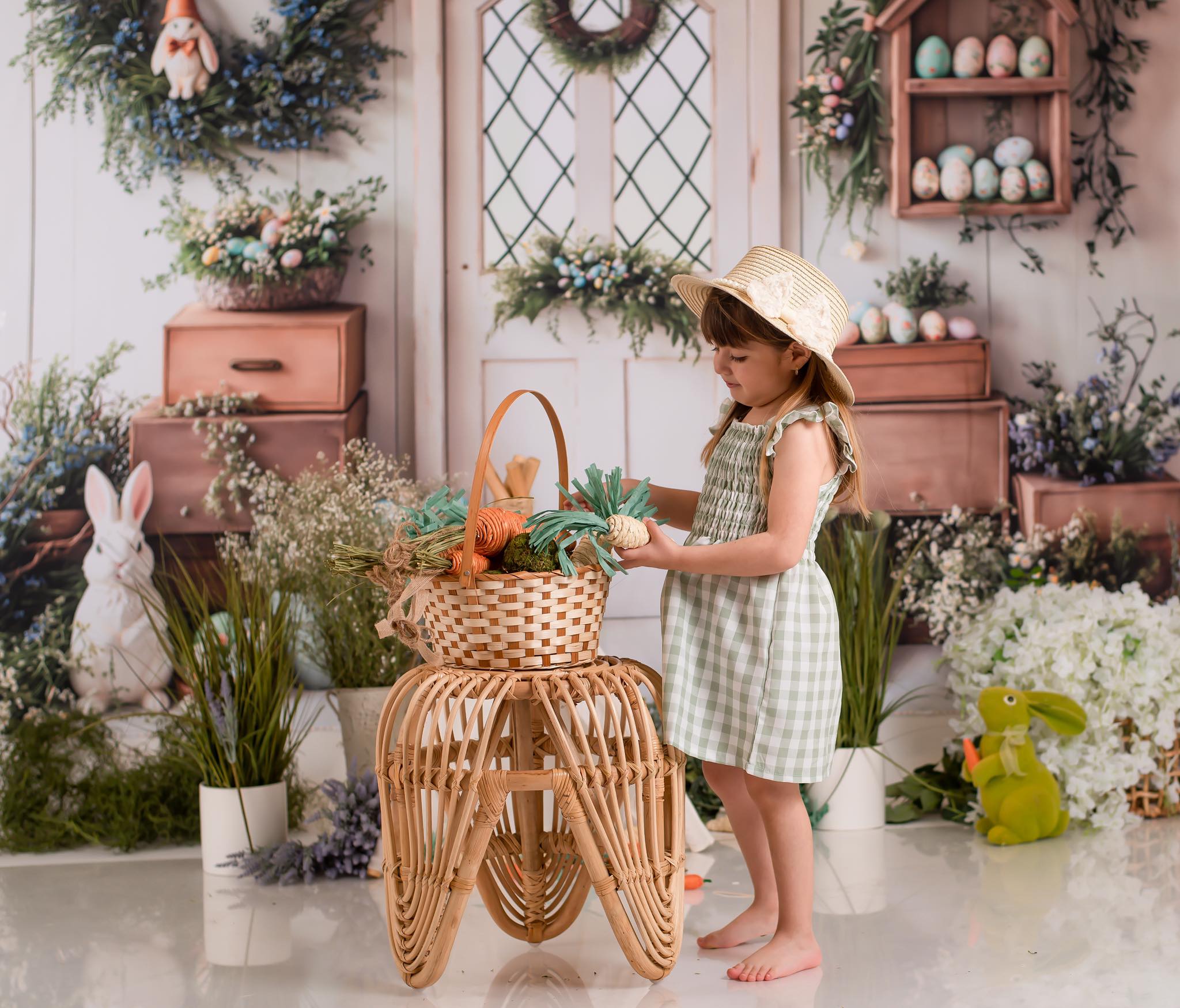 Kate Easter Bunny Spring Door Backdrop Designed by Emetselch - Kate Backdrop AU
