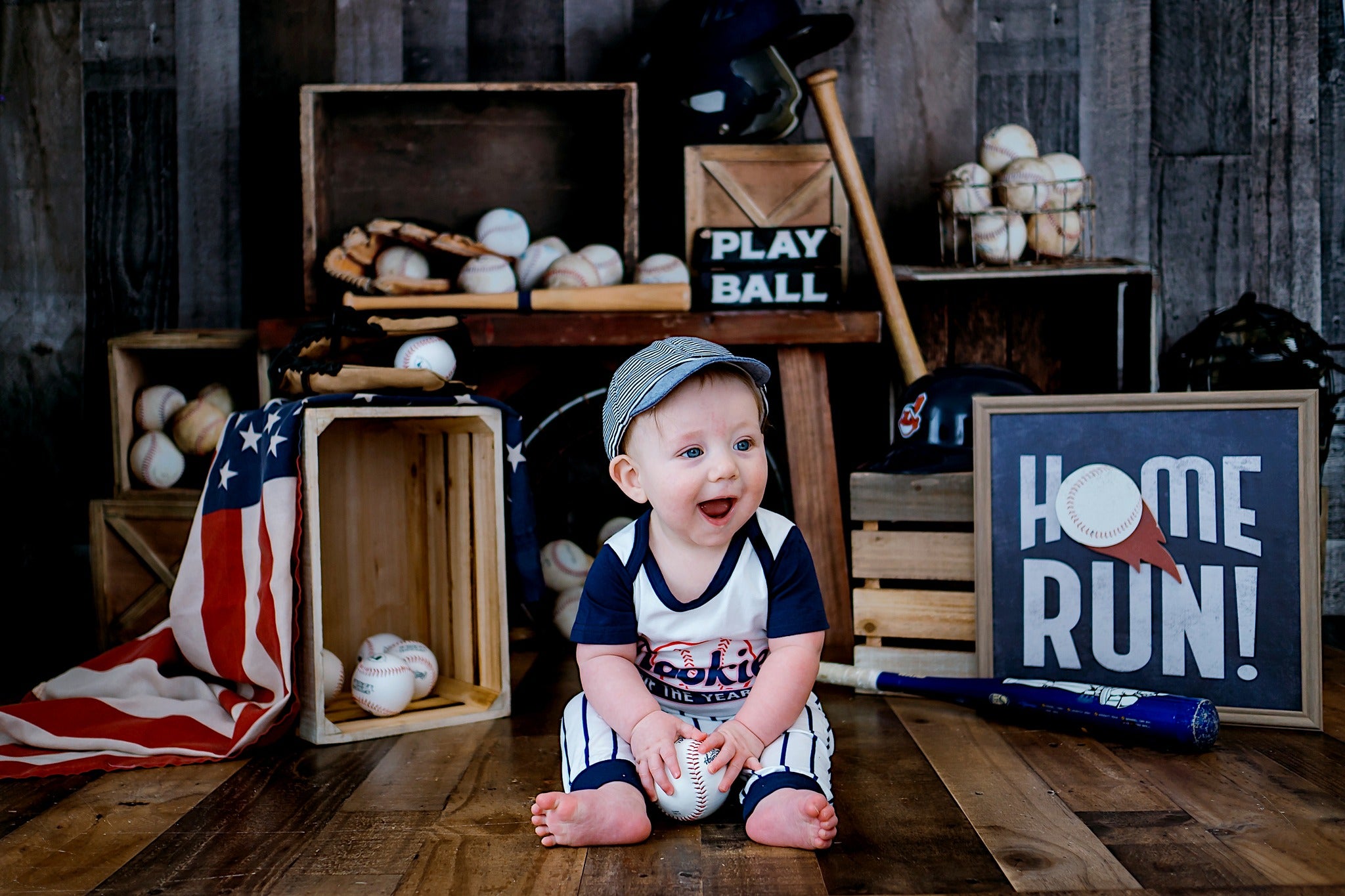 Kate Vintage Baseball Sports Backdrop Designed By Mandy Ringe Photography - Kate Backdrop AU