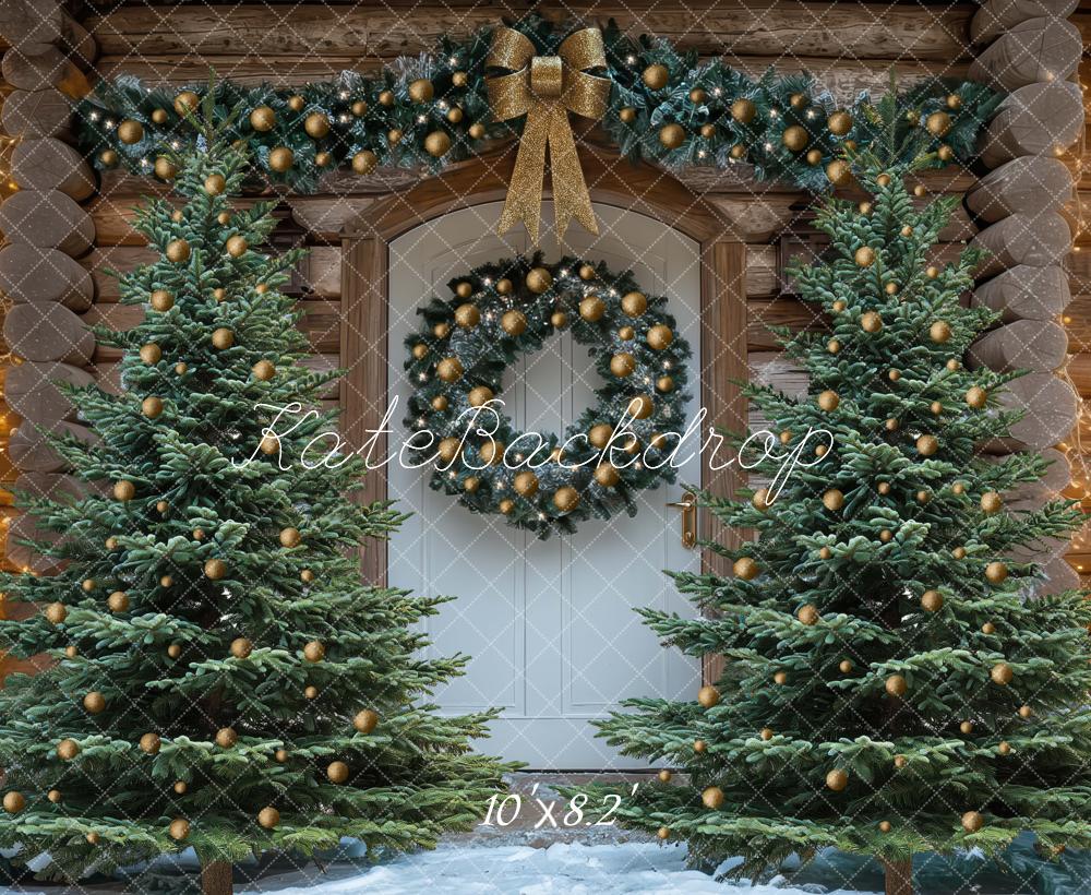 Kate Christmas Pine Trees Backdrop Designed by Mini MakeBelieve - Kate Backdrop AU