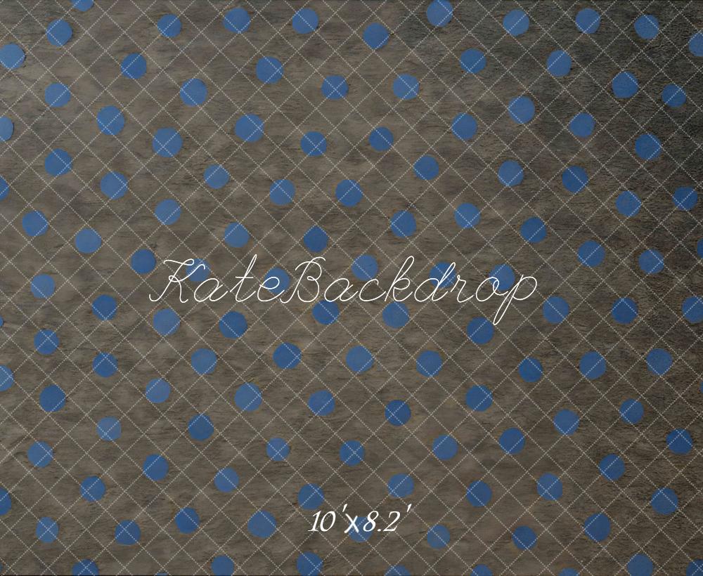 Kate Blue Polka Dot Pattern Backdrop Designed by Mini MakeBelieve