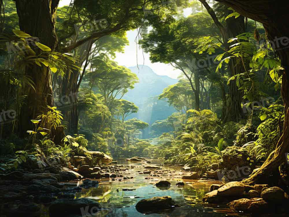 Kate Jungle Forest Creek Backdrop Designed by Emetselch - Kate Backdrop AU