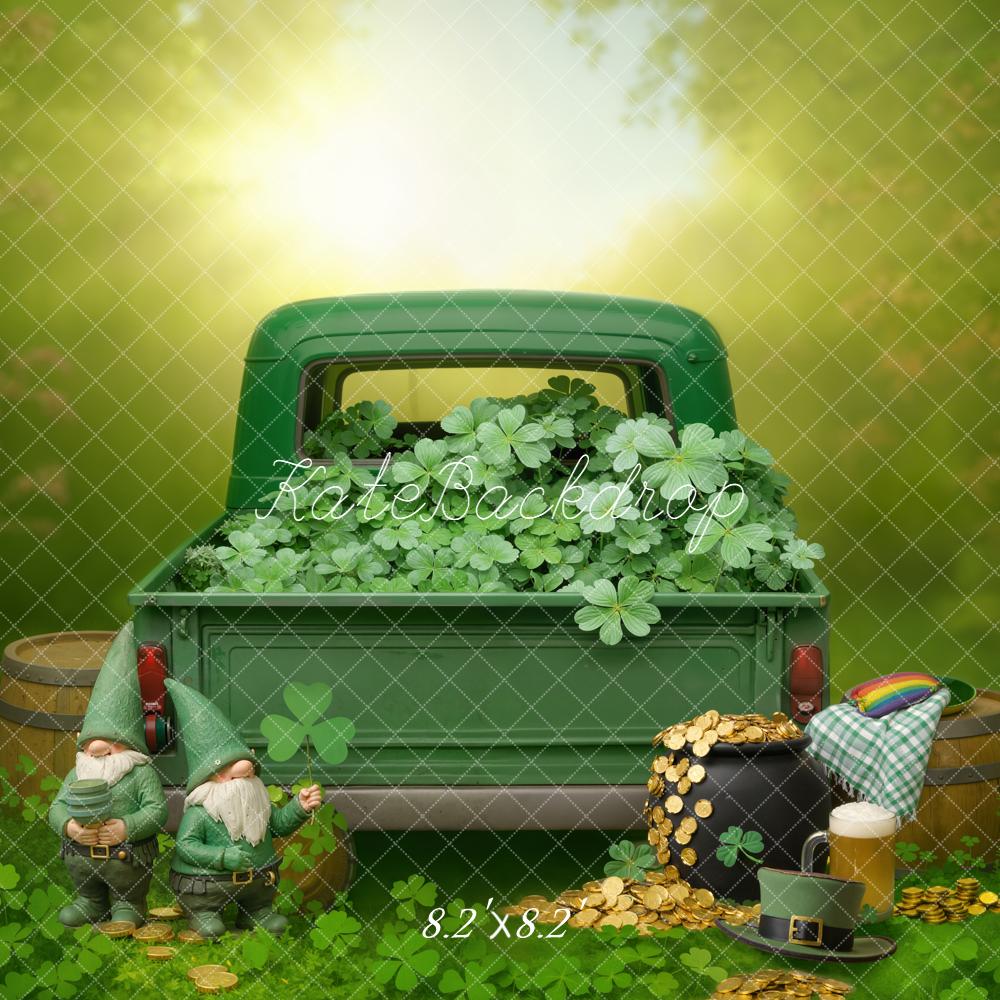 Kate St Patrick's Day Green Truck Backdrop Designed by Emetselch