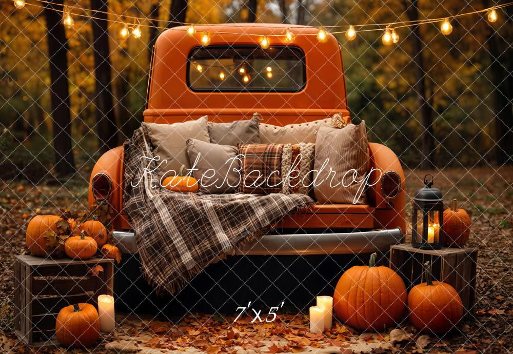 Kate Fall Truck Pumpkins Backdrop Designed by Emetselch - Kate Backdrop AU