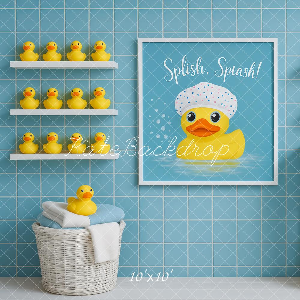 Kate Duck Bathroom Baby Shower Backdrop Designed by Patty Roberts - Kate Backdrop AU