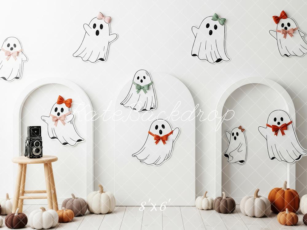 Kate Halloween Ghosts White Arch Backdrop Designed by Patty Roberts - Kate Backdrop AU