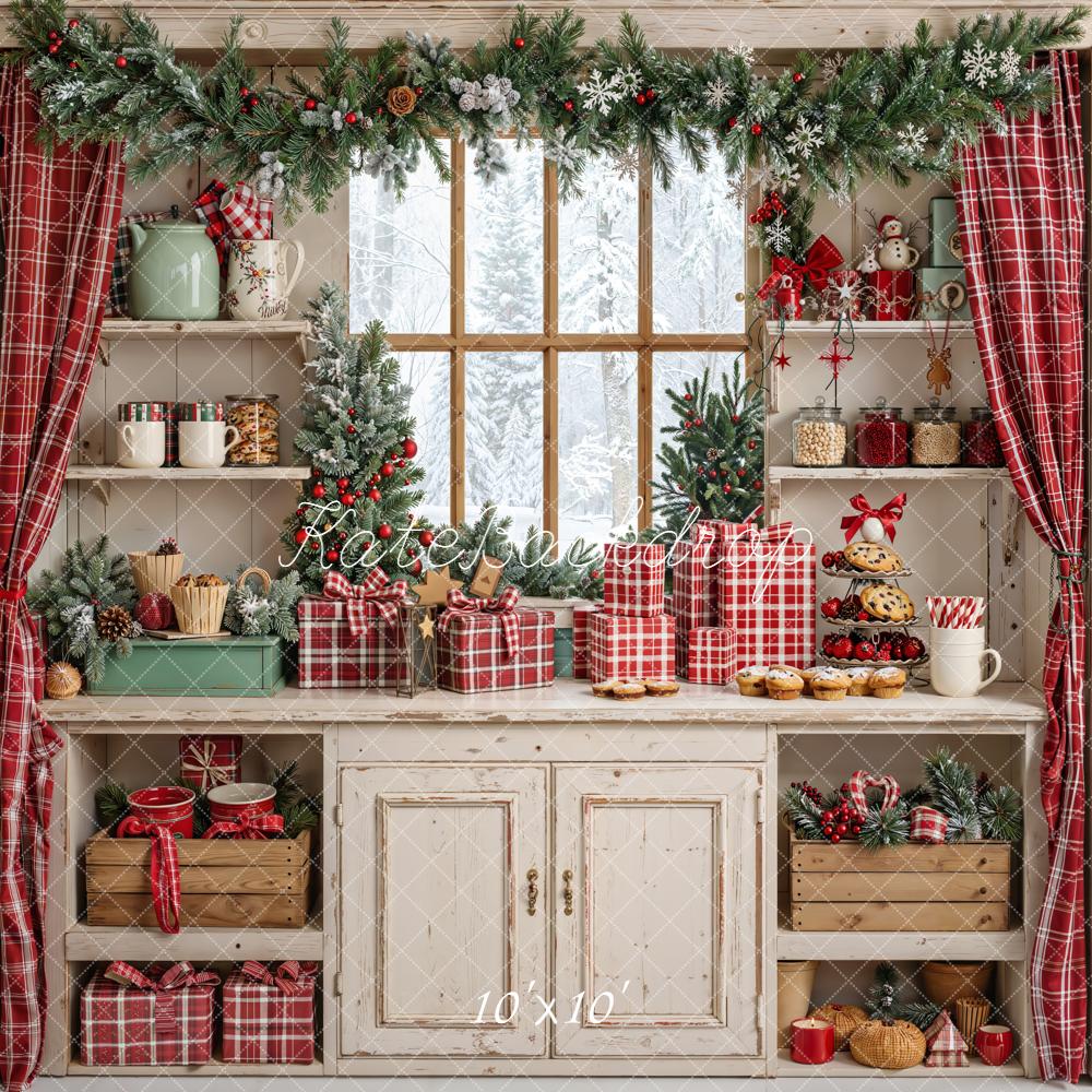 Kate Christmas Kitchen Backdrop Designed by Emetselch - Kate Backdrop AU