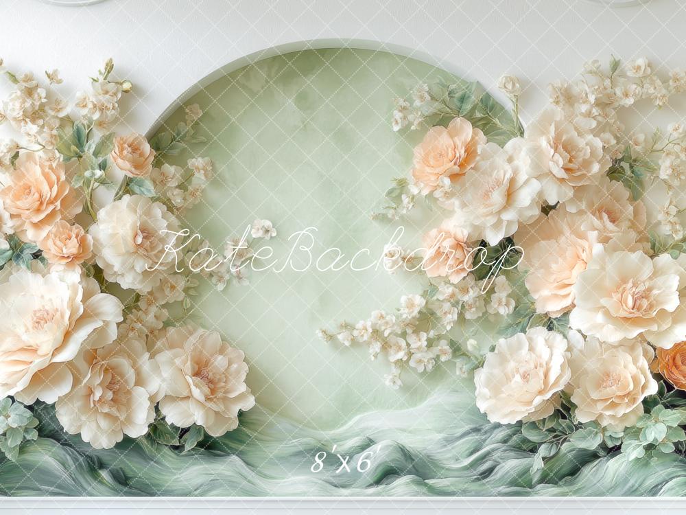 Kate Flower Arch Peonies Green Backdrop Designed by Mini MakeBelieve - Kate Backdrop AU