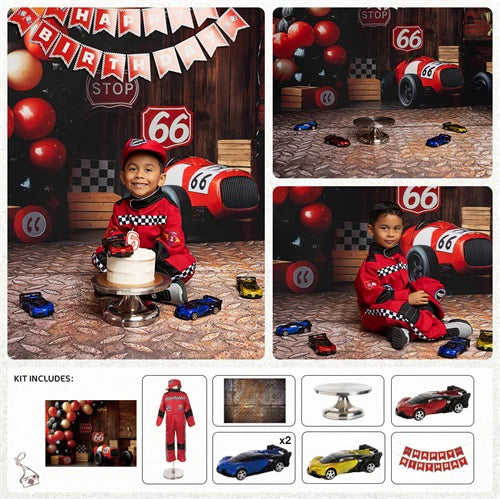 Kate Racing Happy Birthday Photo Kit - Kate Backdrop AU