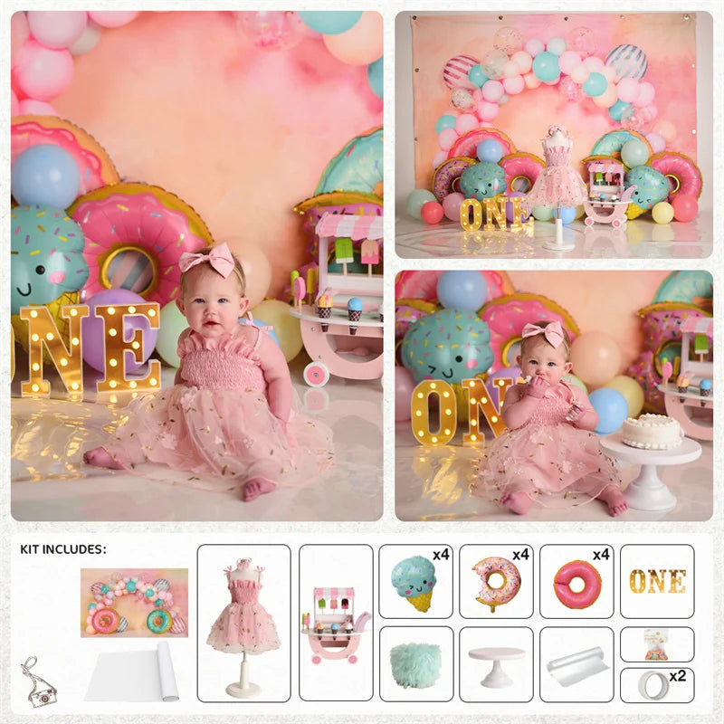 Kate Donut Cake Smash Photo Kit - Kate Backdrop AU